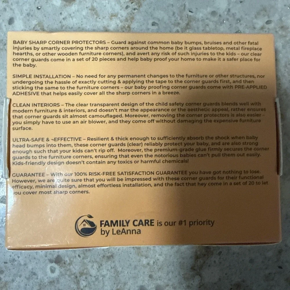 Family‎ Care baby proofing corner guards. 3 20 Packs